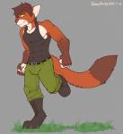 2014 abs anthro biceps boots brown_hair brown_nose bulge cat clothing feline fur hair male mammal orange_fur pants pecs running shirt solo spazzyhusky tank_top tight_clothing toned yellow_eyes
Rating: Safe
Score: 4
User: Hardstyle_Chris
Date: February 25, 2014