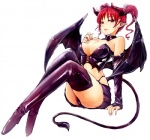 bat_wings black_gloves black_legwear black_panties breasts bridal_gauntlets cleavage clothed clothing demon demon_wings fangs female gloves hair horn original panties plain_background pointy_ears red_eyes red_hair short_hair simple_background sitting skirt smile solo spade_tail succubus thigh_highs tsuan underwear white_background wings
Rating: Questionable
Score: 7
User: AnacondaRifle
Date: March 25, 2014