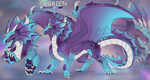 4_toes ambiguous_gender blue_eyes blue_tongue claws feet feral horn open_mouth purple_body purple_tail purple_wings quadruped solo standing tail teeth text toe_claws toes tongue wings padjetxharrington mythology dragon mythological_creature mythological_scalie scalie 2025 digital_drawing_(artwork) digital_media_(artwork) english_text hi_res model_sheet male_(lore)