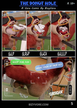 3_toes abdominal_bulge anthro clothed clothed/nude clothed_anthro clothed_male clothing dialogue duo feet female female_anthro force_feeding forced group internal internal_oral male male/female male_anthro nude nude_anthro nude_female nude_male organs size_difference speech_bubble stomach text toes trio unaware_pred vore bizyvore disney zootopia judy_hopps nick_wilde canid canine european_rabbit fox lagomorph leporid mammal oryctolagus rabbit red_fox true_fox 2026 3d_(artwork) 3d_animation animated comic digital_media_(artwork) english_text loop no_sound short_playtime video