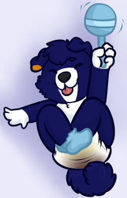 ambiguous_gender anthro bodily_fluids clothed clothing diaper feces fur genital_fluids hair lying scatplay simple_background soiled_diaper soiling solo unclean_diaper urine used_diaper wearing_diaper wet_diaper wetting young young_anthro monsterbunny 2015 9:14 archived_source digital_drawing_(artwork) digital_media_(artwork)