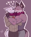 anthro barazoku blush clothed clothing fur hug hugging_another kissing love male male/male muscular muscular_anthro muscular_male orange_body orange_fur romantic romantic_couple scarf smile smiling_at_another solo white_body white_fur pinumontbalou epic_games fortnite fennix_(fortnite) volpez_(fortnite) arctic_fox canid canine canis fox mammal red_fox true_fox absurd_res hi_res brother_(lore) brothers_(lore) incest_(lore) sibling_(lore)