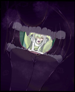 anthro duo female internal lying macro male male/female micro mirror mouth_shot on_back open_mouth reverse_mouth_shot solo uvula vore dust_buddy vtuber juniper_actias arthropod humanoid insect lepidopteran absurd_res hi_res