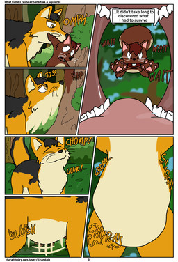abdominal_bulge belly bodily_fluids damien_(damgo) duo feral forest forest_background groaning_belly male male/male mouth_shot nature nature_background open_mouth oral_vore plant saliva saliva_on_tongue saliva_string sound_effects swallowing text tossing tree vore lizarddude812 sunshine_(lizarddude812) american_red_squirrel canid canine culpeo_fox fox mammal pine_squirrel rodent sciurid south_american_fox tree_squirrel comic english_text hi_res