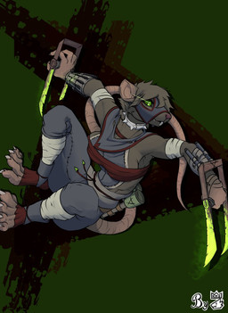anthro blade clothing explosives female grenade simple_background solo weapon komolord warhammer_(franchise) warhammer_fantasy mammal murid murine rat rodent skaven hi_res