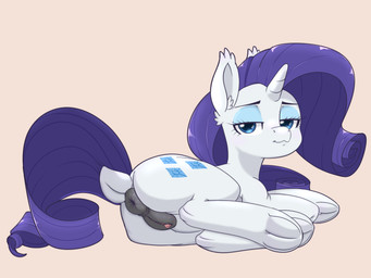 animal_genitalia animal_vulva anus butt cutie_mark dock_(anatomy) equine_anus equine_genitalia equine_vulva eyebrows eyelashes eyeshadow female feral genitals hair half-closed_eyes hooves horn long_hair looking_at_viewer lying makeup narrowed_eyes on_side puffy_anus purple_hair purple_tail quadruped raised_tail solo tail tail_anus unicorn_horn vulva imposter_dude friendship_is_magic hasbro my_little_pony mythology rarity_(mlp) equid equine mammal mythological_creature mythological_equine unicorn 4:3 absurd_res hi_res