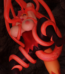 ahegao anthro areola arms_tied big_breasts bound breasts cave eyewear female forced genitals glasses hands_behind_head looking_pleasured nipples penetration pink_areola pink_nipples rape sex solo spread_legs spreading suspension tentacle_in_vagina tentacle_penetration tentacle_rape tentacle_sex tentacles vaginal vaginal_penetration vulva phrostbite morethreedee_(modeler) nintendo pokemon zaraya delphox generation_6_pokemon pokemon_(species) tentacle_creature 3d_(artwork) absurd_res digital_media_(artwork) hi_res