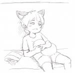 bed biped furniture male on_bed open_mouth simple_background sitting solo white_background young bokustar_fox animal_humanoid canid canid_humanoid canine canine_humanoid fox_humanoid humanoid mammal mammal_humanoid 2016 sketch