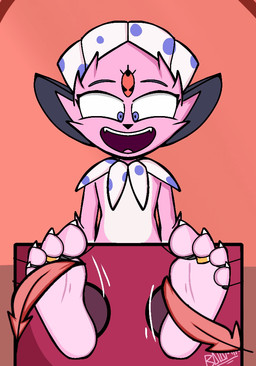 4_toes ambiguous_gender anthro bound claws countershade_feet countershading digit_ring feathers feet foot_fetish fur jewelry laugh male open_mouth paws pink_body pink_fur presenting purple_eyes restraints ring simple_background soles solo stocks tickling toe_ring toes two_tone_feet two_tone_paws chilam1balam nintendo pokemon fan_character kerolink generation_4_pokemon pokemon_(species) weavile 2d_animation animated digital_media_(artwork) frame_by_frame