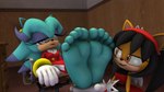 5_toes anthro clothing dazed dominant dominant_female duo feet female female/female foot_fetish foot_focus fur humanoid_feet hypnosis mind_control plantigrade spiral_eyes submissive submissive_female suit teal_body teal_fur toes yellow_body yellow_fur gloomykhlaris sega sonic_the_fighters sonic_the_hedgehog_(series) breezie_the_hedgehog honey_the_cat domestic_cat eulipotyphlan felid feline felis hedgehog mammal 16:9 3d_(artwork) digital_media_(artwork) hi_res widescreen