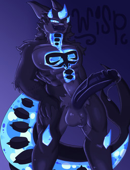 abs anthro balls big_penis black_body black_fur black_penis blue_body blue_crystal blue_eyes blue_sclera bodily_fluids crystal crystal_horn dripping erection fur genital_fluids genitals glowing glowing_body humanoid_genitalia humanoid_penis leaking_precum looking_at_viewer male muscular muscular_anthro muscular_arms muscular_male muscular_thighs one_eye_closed pecs penis precum precum_drip precum_on_penis precum_string pseudo_horn purple_background purple_balls purple_body purple_fur shark_fin shark_tail simple_background solo fe7r8iode kaiju_paradise aquatic fish gootraxian shark wisp_(kaiju_paradise) 2025 absurd_res digital_media_(artwork) hi_res
