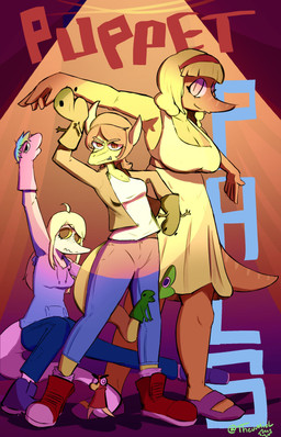 5_fingers accessory ahoge anthro big_breasts black_eyes blonde_hair blue_clothing blue_footwear blue_hoodie blue_shoes blue_sneakers blue_topwear bottomwear breasts cleavage clothed clothing crouching denim denim_bottomwear denim_clothing dress female fingers footwear freckled_face freckles green_clothing green_jacket green_topwear grey_eyes group hair hair_accessory hairband hand_puppet hat headgear headwear hoodie jacket jeans long_hair long_tail looking_at_viewer orange_body orange_scales pants pose purple_clothing purple_footwear purple_shoes red_clothing red_eyes red_footwear red_hair red_shoes red_sneakers scales shoes smile snaggle_tooth sneakers snout tail tail_tuft text topwear trio tuft white_body white_scales yellow_body yellow_clothing yellow_dress yellow_scales yellow_sclera theumslayer cavemanon_studios puppet_pals snoot_game heather_(snoot_game) judee schizo_chan_(snoot_game) acrocanthosaurus allosauroid carcharodontosaurid compsognathid compsognathus dinosaur prehistoric_species reptile saurischian scalie theropod troodon troodontid 2024 9:14 absurd_res artist_name digital_drawing_(artwork) digital_media_(artwork) hi_res signature