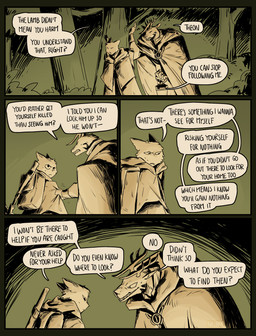 anthro antlers cloak clothed clothed_anthro clothed_male clothing dialogue duo eye_contact forest fully_clothed fully_clothed_anthro fully_clothed_male horn jewelry looking_at_another male male_anthro necklace plant speech_bubble text tree aveloka cult_of_the_lamb massive_monster_(studio) cerva_(aveloka) yellow_cat_(cult_of_the_lamb) deer domestic_cat felid feline felis mammal 2025 absurd_res comic digital_drawing_(artwork) digital_media_(artwork) english_text hi_res