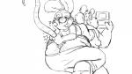 16:9 2016 anthro anthro_on_anthro black_and_white blush bodily_fluids bottomwear buckteeth butt clothed clothing donkeypunch duo electronics eyewear game_console glasses hi_res hob lagomorph larger_male leporid long_ears lying male male/male male_on_bottom male_on_top mammal monochrome nintendo nintendo_ds nintendo_ds_family on_bottom on_front on_top overweight overweight_male pants rabbit rat_tail rodent simple_background size_difference smaller_male star sweat tail tail_pull tarketto teeth toony white_background widescreen