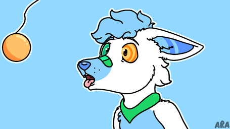 anthro bandage bandage_on_face bandage_on_nose blue_background blue_body blue_fur blue_hair blue_nose breath cross-eyed fur green_bandages green_eyes green_kerchief hair heterochromia hypnosis kerchief male mind_control open_mouth panting pendulum pendulum_swing pink_background ringed_eyes short_hair simple_background solo tongue tongue_out white_body white_fur yellow_eyes sammywhich angel canid canine fox hybrid mammal 16:9 animated widescreen