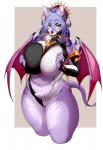 anthro belly big_breasts blush breasts clothed clothing curvy_figure deep_navel female hair huge_breasts huge_thighs kemono long_hair looking_at_viewer navel pubes simple_background slightly_chubby solo thick_thighs voluptuous wide_hips wings cakewasgood bat mammal digital_media_(artwork) hi_res