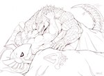 anthro group kissing licking_tongue male male/male trio raymond158 ah_yes._me._my_girlfriend. league_of_legends riot_games tencent azir_(lol) nasus_(lol) renekton anubian_jackal avian bird canid canine canis crocodilian jackal mammal reptile scalie meme brother_(lore) sibling_(lore)