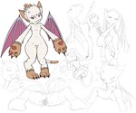 angry anthro breasts featureless_breasts female genitals laugh lying on_front penetration pussy sitting solo staff tail vaginal vaginal_penetration wings zwei_ii hb_lint falcom montblanc_(zwei_ii) felid feline mammal colored_sketch hi_res sketch