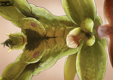 abs all_fours anal anal_penetration anthro anthro_on_anthro anthro_penetrated anthro_penetrating anthro_penetrating_anthro anus armpit_hair balls bareback bodily_fluids body_hair chest_hair cum cum_in_ass cum_inside cum_splatter duo erection foreskin from_behind_position genital_fluids genitals hair horn humanoid_genitalia humanoid_penis hyper_foreskin long_foreskin looking_pleasured low-angle_view male male/male male_penetrated male_penetrating male_penetrating_male muscular narrowed_eyes nipple_piercing nipple_ring nipples non-mammal_balls non-mammal_nipples nude obliques pecs penetration penile penile_penetration penis penis_in_ass piercing precum pubes ring_piercing scales sex simple_background smile solo_focus tan_background teeth tongue unretracted_foreskin worm's-eye_view naughtyxerigart microsoft the_elder_scrolls argonian scalie 2022 absurd_res hi_res signature