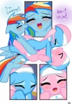 absurd_res aloe_(mlp) ambiguous_penetration blue_body blue_feathers blue_fur blush collar comic cutie_mark dialogue dildo earth_pony english_text equid equine feathered_wings feathers female female/female feral friendship_is_magic fur group hair hasbro hi_res horse incest_(lore) kissing lotus_(mlp) mammal multicolored_hair my_little_pony mythological_creature mythological_equine mythology pegasus penetration pony pyruvate rainbow_dash_(mlp) rainbow_hair sex sex_toy sibling_(lore) text twincest_(lore) twins_(lore) wings