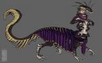 4_eyes 8_arms ambiguous_gender antennae_(anatomy) carapace claws clothing grey_background multi_arm multi_eye multi_limb purple_clothing quadruped scales side_view simple_background solo standing toe_claws white_body white_skin mongrelist stellaris cintiwyrm_(ashboundphoenix) alien anthropoid_(stellaris) arthropod insect taur 2019 digital_media_(artwork) full-length_portrait portrait signature