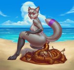 after_vore anthro anthro_pred anus beach bone bones_in_feces claws disposal fatal feces female female_pred human_skull pooping scatplay seaside solo toe_claws vore teaw00d canid canine fox mammal filth illustration digital_media_(artwork) hi_res