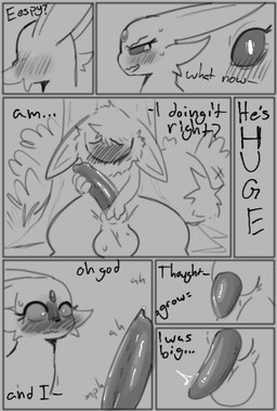 animal_genitalia animal_penis balls becoming_erect big_balls big_penis blush canine_genitalia canine_penis dialogue duo erection feral genitals male male/male open_mouth penile penis plant simple_background tail text touching_penis tree vein veiny_penis gastropied nintendo pokemon canid eevee eeveelution espeon generation_1_pokemon generation_2_pokemon mammal pokemon_(species) comic digital_media_(artwork) english_text monochrome