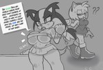 anthro big_breasts bodily_fluids breasts dialogue duo female female/female huge_breasts navel question_mark speech_bubble sweat sweatdrop text thick_thighs champchidi sega sonic_boom sonic_the_hedgehog_(series) amy_rose sticks_the_jungle_badger badger eulipotyphlan hedgehog humanoid mammal mustelid musteline 2024 english_text hi_res