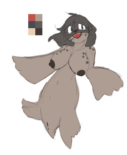 anthro big_breasts breasts brown_body brown_fur brown_hair brown_nipples female fur hair nipples nude solo reakuthecrate mammal marine pinniped seal