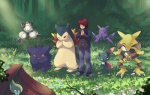 black_eyes detailed_background eyes_closed feral fire forest group hair hokora ilex_forest male membrane_(anatomy) membranous_wings outside plant praying red_eyes red_hair shrine sleeping tree wings wood ev133 nintendo pokemon silver_(pokemon) alakazam bat celebi crobat generation_1_pokemon generation_2_pokemon gengar human humanoid legendary_pokemon magneton mammal pokemon_(species) sneasel typhlosion