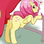 abdominal_bulge anus blush bodily_fluids bulge butt cum cum_inside cutie_mark erection female feral genital_fluids genitals intraspecies male penis pussy sex smile vaginal_fluids y0dare friendship_is_magic hasbro my_little_pony big_macintosh_(mlp) fluttershy_(mlp) equid equine horse mammal pony 1:1