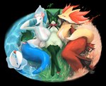 anthro big_breasts border breast_size_difference breasts female fur green_body green_fur group high-angle_view huge_breasts looking_at_viewer medium_breasts multicolored_eyes orange_body orange_fur pokeball red_eyes sitting thick_thighs transparent_border trio two_tone_eyes yellow_body yellow_fur acrylictoon nintendo pokemon delphox generation_6_pokemon generation_7_pokemon generation_9_pokemon meowscarada pokemon_(species) primarina alpha_channel hi_res