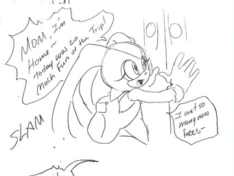 backpack clothing dialogue dress female simple_background solo white_background young young_female kaitopitoo sega sonic_the_hedgehog_(series) cream_the_rabbit lagomorph leporid mammal rabbit 4:3 absurd_res greyscale hi_res monochrome sketch daughter_(lore) incest_(lore) mother_(lore) mother_and_child_(lore) mother_and_daughter_(lore) parent_(lore) parent_and_child_(lore) parent_and_daughter_(lore)