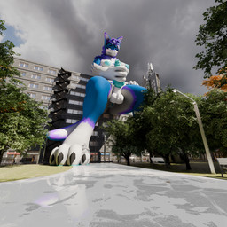anthro balls big_breasts big_penis black_body black_fur blue_nipples blue_penis bodily_fluids breasts cum excessive_cum excessive_genital_fluids fur genital_fluids genitals herm intersex macro masturbation nipples penile penile_masturbation penis purple_body purple_fur solo text white_balls white_body white_fur fallen_kingdoms mamagen 1:1 3d_(artwork) absurd_res digital_media_(artwork) english_text hi_res huge_filesize