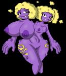 2018 2_heads alpha_channel big_breasts breasts conjoined conjoined_twins digital_drawing_(artwork) digital_media_(artwork) eyelashes female frown generation_1_pokemon genitals hi_res huge_breasts humanoid multi_head nintendo nipples not_furry nude pokemon pokemon_(species) purple_body purple_nipples purple_skin pussy scowl sibling_(lore) simple_background small_breasts smoke solo twins_(lore) weezing zoner