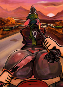 anal anal_fluids anal_penetration anal_tugging anthro anthro_penetrated anus beard big_butt black_body black_fur black_hair blush bodily_fluids brown_body brown_fur butt clothed clothed_sex clothing clothing_aside desert dreadlocks dripping duo ear_piercing ear_ring facial_hair female female_anthro female_focus female_on_human female_penetrated fingers first_person_view from_behind_position fur genital_fluids genitals hair hoop_ear_ring huge_butt human_on_anthro human_penetrating human_penetrating_anthro human_penetrating_female human_pov humanoid_genitalia humanoid_penis interspecies jacket kerchief looking_back looking_pleasured male male/female male_human male_penetrating male_penetrating_female male_pov motorcycle musk orgasm orifice_tugging outside panties panties_aside penetrating_pov penetration penile penile_penetration penis penis_in_ass piercing pink_nose pulling_hair rat_tail red_clothing red_eyes red_panties red_underwear ring_piercing sex sound_effects sunset sweat tail tail_grab tail_pull thong thong_aside topwear touching_hair underwear underwear_aside vaginal_fluids vehicle pepperuranus shoestrang pariah_rytter human mammal murid murine rat rodent 2025 2d_animation animated digital_media_(artwork) frame_by_frame hi_res