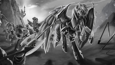 armor axe battle_axe braided_hair castle city double_bitted_axe feathered_wings feathers female feral flying group hair headgear helmet horn male melee_weapon mountain on_hind_legs polearm snow spear symbol weapon wings silfoe friendship_is_magic hasbro my_little_pony mythology princess_celestia_(mlp) royal_guard_(mlp) earth_pony equid equine horse mammal mythological_creature mythological_equine pegasus pony winged_unicorn 16:9 2016 4k absurd_res digital_media_(artwork) greyscale hi_res monochrome widescreen