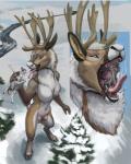 anthro antlers big_dom_small_sub bodily_fluids body_in_mouth breasts breasts_and_teats brown_body brown_fur carrying_another chest_tuft cloven_hooves digitigrade dominant dominant_female duo extreme_size_difference featureless_breasts female female_pred forced frozen fur gaping_mouth grey_body grey_fur holding_character hooves horn ice imminent_vore larger_female male male/female male_prey micro micro_in_hand multicolored_body multicolored_fur navel nipples nude open_mouth oral_vore outside plant role_reversal saliva saliva_string size_difference smaller_male snow soft_vore struggling submissive submissive_male teats tongue tongue_out tree tuft two_tone_body two_tone_fur unguligrade vore white_body white_fur winter apoptosis canid canine canis deer mammal new_world_deer reindeer wolf sasha_(disambiguation) hi_res