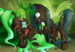 all_fours anal anal_insertion anal_penetration anus barefoot bdsm black_fur black_nose bondage bound butt changeling dildo double_penetration equine eyelashes eyes_closed fearingfun female feral feral_on_feral forced_orgasm friendship_is_magic fur green_eyes green_hair hair happy hi_res hooves horn horse insertion inside juice lesbian long_hair looking_down magic mammal my_little_pony nude open_mouth orgasm pegasus penetration pussy pussy_juice queen queen_chrysalis_(mlp) raised_leg room rope royalty sex_toy shadow sharp_teeth shiny slime smile teal_hair teeth toy unicorn upside_down vaginal vaginal_insertion vaginal_penetration wings
Rating: Explicit
Score: 25
User: forkU
Date: December 06, 2013
