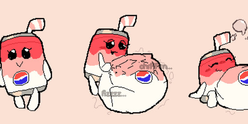 :3 :> >_< after_vore ambiguous_gender ambiguous_pred belly belly_on_ground belly_reduction beverage beverage_can big_belly black_eyes bloated blush body_outline bubble clenched_eyes closed_smile digestion digestion_noises drinking_straw eyelashes eyes_closed face_imprint fatal_vore featureless_arms featureless_legs featureless_limbs fizzing fully_inside hand_imprint hand_on_belly hand_on_ground hand_on_own_belly happy huge_belly imprint lidded_eyes logo looking_at_viewer monotone_background motion_lines mouth_closed narrowed_eyes not_furry_focus object_pred open_mouth open_smile pink_body red_body reference_image_at_source rumbling_stomach same_size_vore satisfied side_mouth simple_background sitting sitting_on_ground sizzling smile smiling_at_viewer smiling_eyes smoothening_bulge_digestion soda soft_drink soft_vore solo sound_effects spread_legs spreading standing tan_background three_frame_sequence unseen_prey unwilling_prey vore vowelless vowelless_sound_effect white_body meatcanister pepsi daniel_(meatcanister) animate_inanimate living_beverage living_can living_container waddling_head 2026 digital_media_(artwork) english_description full-length_portrait hi_res pixel_(artwork) portrait sequence female_(lore)