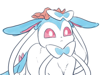 ambiguous_feral ambiguous_gender closed_frown feral flower_on_head front_view frown mouth_closed ribbons_(anatomy) simple_background solo standing mboj321 cat_can't_handle_flower nintendo pokemon eeveelution generation_6_pokemon pokemon_(species) shiny_pokemon sylveon 2026 4:3 digital_drawing_(artwork) digital_media_(artwork) japanese_description translated_description male_(lore)