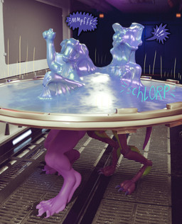 antennae_(anatomy) blue_eyes booby_trap bound compound_eyes digitigrade encasement latex liquid_latex male panicking purple_body sound_effects text_bubbles mythology ex-oh_(xenomaker) samagthra alien alien_humanoid animal_humanoid arthropod arthropod_humanoid dragon dragon_humanoid humanoid insect insect_humanoid mythological_creature mythological_scalie scalie absurd_res blender_(artwork) blender_cycles_(artwork) digital_media_(artwork) hi_res