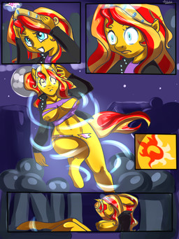 anthro breasts female horn sunset transformation geeflakes equestria_girls hasbro my_little_pony mythology sunset_shimmer_(eg) equid equine mammal mythological_creature mythological_equine unicorn 3:4 comic digital_media_(artwork) hi_res