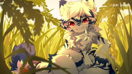 :3 anthro black_stripes fade_out fur kemono looking_at_viewer male nude_anthro nude_male sitting sitting_on_ground slim_anthro slim_male solo stripes white_body white_fur hlg7777 bilibili felid mammal pantherine tiger 16:9 2024 2d_animation animated hi_res long_playtime motion_tweening sound video watermark widescreen