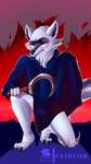 absurd_res anthro canid canine canis death_(puss_in_boots) digital_drawing_(artwork) digital_media_(artwork) dreamworks hi_res kneeling loah_wunny male mammal on_one_knee puss_in_boots_(dreamworks) red_eyes sickle solo wolf