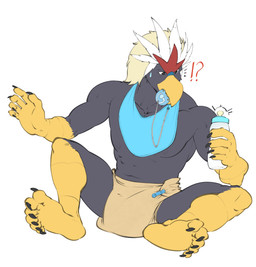5_fingers 5_toes abdl abs adult_baby ageplay angry annoyed anthro baby_bottle bar_emanata beak bib black_claws black_eyes black_finger_claws black_talons black_toe_claws blue_bib blue_cere blue_diaper_fastener blue_fastener blue_pacifier bodily_fluids bottle bottle_of_milk cere_(anatomy) claws cloth_diaper clothed clothing confusion container cord diaper diaper_fastener diaper_fetish emanata fastener feather_hair feathered_crest feathers feet finger_claws fingers flash_emanata glistening glistening_eyes grey_arms grey_body grey_cord grey_face grey_feathers grey_legs grey_nipples head_crest holding_baby_bottle holding_bottle holding_container holding_milk_bottle holding_object humanoid_feet humanoid_hands infantilism interrobang looking_at_bottle looking_at_object male milk milk_bottle milk_container multicolored_body multicolored_feathers muscular muscular_anthro muscular_arms muscular_legs muscular_male nipples object_in_mouth pacifier pacifier_clip pacifier_cord pacifier_in_mouth pecs plantigrade pokemorph pseudo_hair punctuation_marks red_feathered_crest roleplay scuted_arms scuted_feet scuted_hands scuted_legs scutes simple_background sitting sitting_on_ground solo sweat sweatdrop talon_hands talons tan_cloth_diaper tan_feather_hair toe_claws toes wearing_diaper white_background white_feathered_crest yellow_arms yellow_beak yellow_feet yellow_hands yellow_legs syeenyeen nintendo pokemon fan_character nado_soarian accipitrid accipitriform avian bird braviary eagle generation_5_pokemon pokemon_(species) absurd_res colored colored_sketch digital_drawing_(artwork) digital_media_(artwork) hi_res sketch