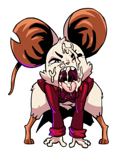 anthro bent_over big_ears bodily_fluids clothed clothing cum cum_in_mouth cum_inside cum_on_face female fur genital_fluids jacket notched_ear one_eye_closed open_mouth partially_clothed solo tail tears teeth tongue tongue_out topwear white_body white_fur algov4b mina_the_hollower yacht_club_games mina_(mina_the_hollower) mammal mouse murid murine rodent absurd_res hi_res