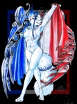 anthro breasts female french_flag heterochromia nude simple_background solo tail transparent_background wings amiral_aesir kitsune_bothan canid canine fox mammal alpha_channel hi_res