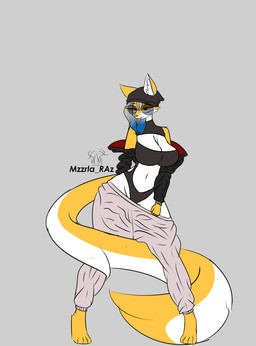 anthro beanie big_breasts blue_eyes bottomwear breasts butt candy clothed clothing dessert eyewear female food fur glasses grey_hair hair hat headgear headwear hoodie huge_breasts jacket licking licking_candy lixian_azernia lollipop looking_at_viewer narrowed_eyes oversized_bottomwear oversized_clothing oversized_pants pants round_glasses simple_background smile solo tail tongue tongue_out topwear white_body white_fur yellow_body yellow_fur mzzrlaraz canid canine fox mammal absurd_res digital_media_(artwork) hi_res
