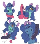 4_arms 4_fingers 4_toes abs antennae_(anatomy) anthro areola balls balls_expansion barazoku becoming_erect biceps big_balls biped bite biting_lip biting_own_lip black_eyes blue_nose blue_pawpads boxer_briefs claws clothing dipstick_antennae erection expansion eyes_closed feet finger_claws fingers flexing genital_expansion genitals growth hand_on_penis hands_behind_head hawaii head_tuft humanoid_genitalia humanoid_penis male multi_arm multi_limb multicolored_antennae muscle_growth muscular muscular_anthro muscular_male nipples open_mouth open_smile pawpads pecs penis penis_expansion presenting presenting_penis purple_areola purple_nipples purple_penis red_boxer_briefs red_clothing red_underwear self_bite shirt simple_background slightly_chubby slightly_chubby_anthro slightly_chubby_male smile solo standing tank_top text text_on_clothing text_on_shirt text_on_topwear toes tongue tongue_out topwear torn_clothing tuft underwear white_background maxpany disney lilo_and_stitch stitch_(lilo_and_stitch) alien experiment_(lilo_and_stitch) 2025 digital_drawing_(artwork) digital_media_(artwork) english_description flat_colors hi_res signature